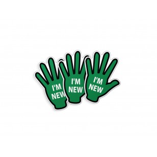 Green Hand Stickers - 50/Pack