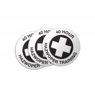 40 Hour Hazwoper Trained Stickers - 50/Pack