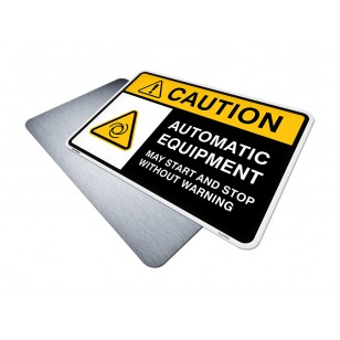 Automatic Equipment - May Start or Stop Without Warning