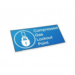 Compressed Gas Lockout Point Label
