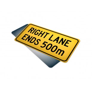 Lane Ends 500m