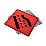 Road Narrows Right Lane Ends