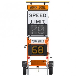 Ver-Mac Trailer-Mounted Speed Display Sign – SP-3248-DSL Speed Wizard