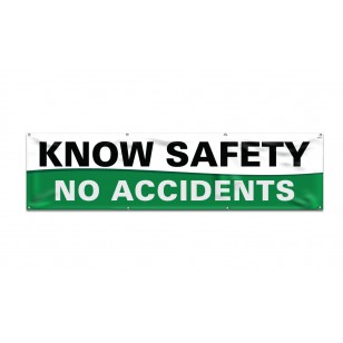 Know Safety No Accidents 8-ft Banner