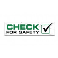 Check For Safety 8-ft Banner