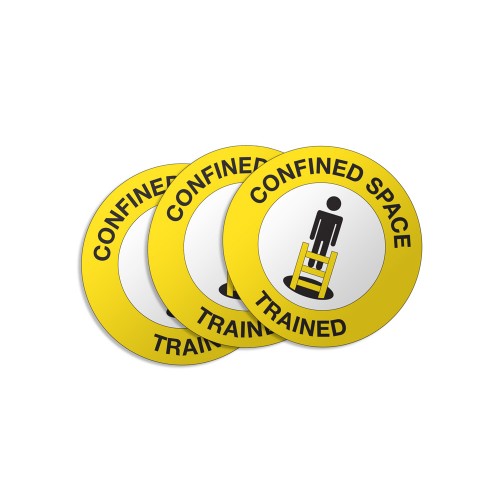 Confined Space Trained Stickers 50pack