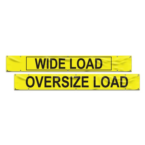 Wide Load Banner 2-Pack WIDE LOAD / OVERSIZE LOAD Banners - 18x84 Inch Reversible Signs For Trucks & Trailers Oversize Sign - Foto 10