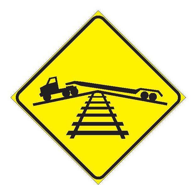 WA-51 Low Ground Clearance at Railway Crossing Sign