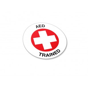 AED Trained Stickers - 50/Pack