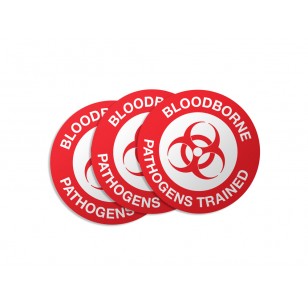 Bloodborne Pathogens Trained Stickers - 50/Pack