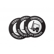 Certified Forklift Driver Stickers - 50/Pack