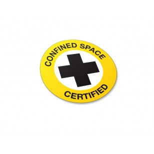 Confined Space Certified Stickers - 50/Pack