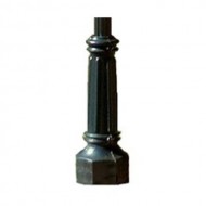 Decorative Black Fluted Aluminum Pole