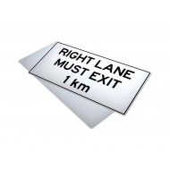 Right Lane Must Exit 1km